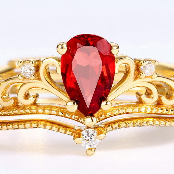 Anillo Corona Diseño Original Minimalista