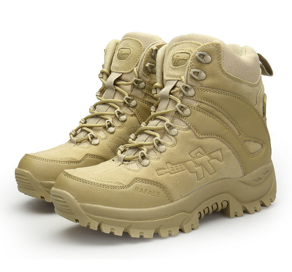 Botas de Senderismo Altas Color Arena para Hombre