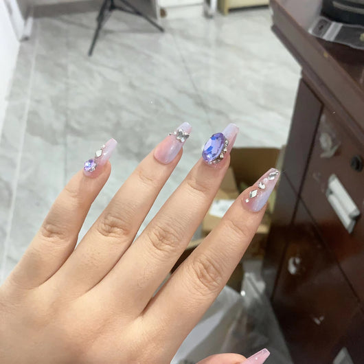 Parches de Uñas Postizas Diseño Mariposa y Paloma