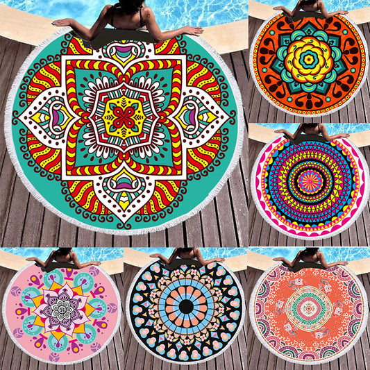 Toalla de Playa Absorbente con Diseño Estampado