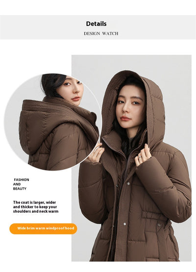 Abrigo Largo Ajustado con Capucha para Mujer - Diseño Invernal Elegante - Image 19