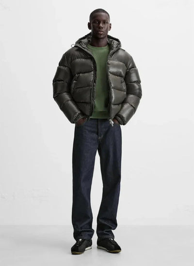 Chaqueta Negra de Algodón con Capucha - Estilo Casual - Image 17
