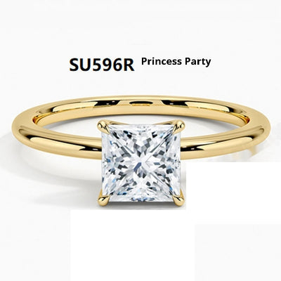 Anillo Chapado en Oro 18K con Diamante de Cultivo para Mujer - Image 18