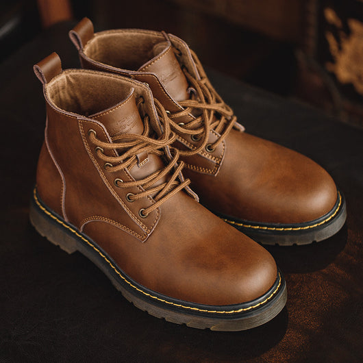 Botas Dr Martens Estilo Británico Mid-Top para Hombre - Otoño