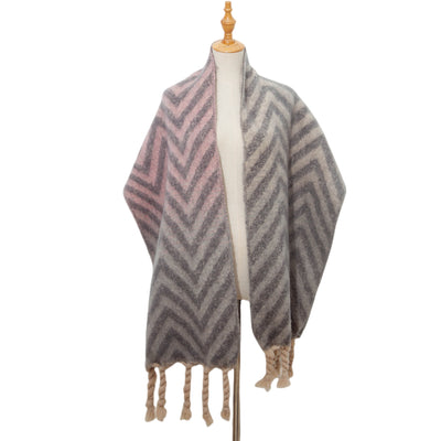 Chaqueta Tejida Otoño Invierno con Trenza Gruesa y Efecto Mohair - Image 14