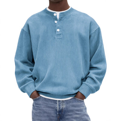 Suéter de Algodón Pana Acanalado para Hombre - Casual y Elegante