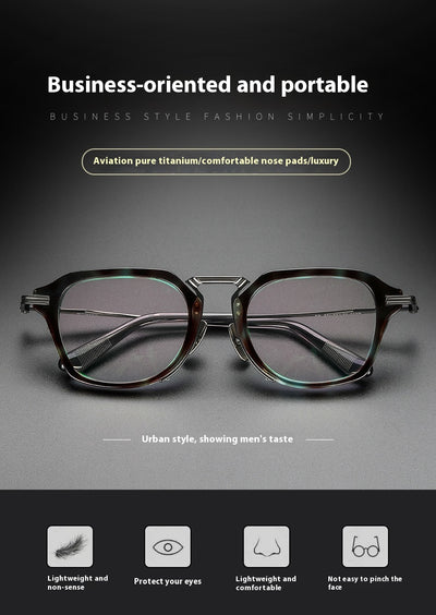 Gafas Retro de Titanio Puro con Montura de Lámina Metálica - Image 9