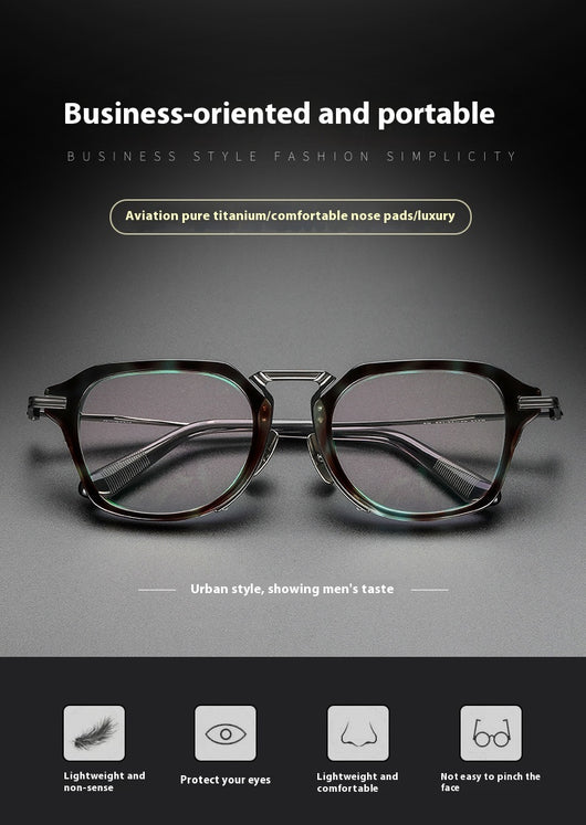 Gafas Retro de Titanio Puro con Montura de Lámina Metálica - Image 9
