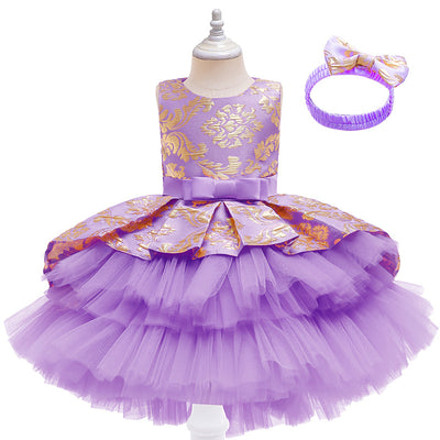 Vestido Infantil Elegante sin Mangas con Tul Esponjoso - Image 24