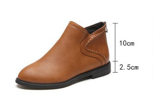 Botas Martin Puntiagudas con Tacón Plano y Cierre - Image 6