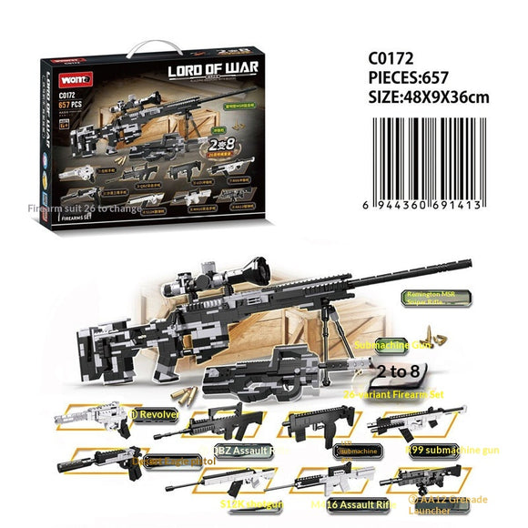 Kit de Bloques de Construcción Rifle Francotirador Militar Compatible