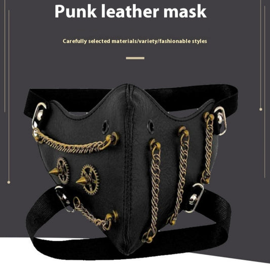Máscara Steampunk Halloween con Cadena de Personalidad y Protección