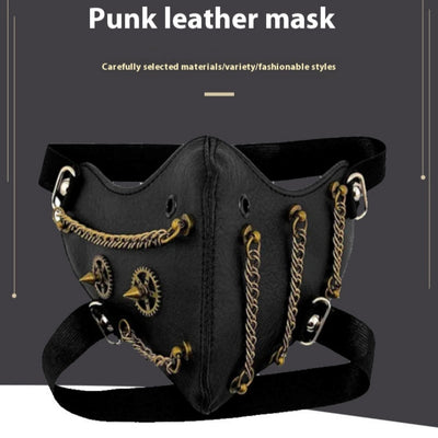 Máscara Steampunk Halloween con Cadena de Personalidad y Protección