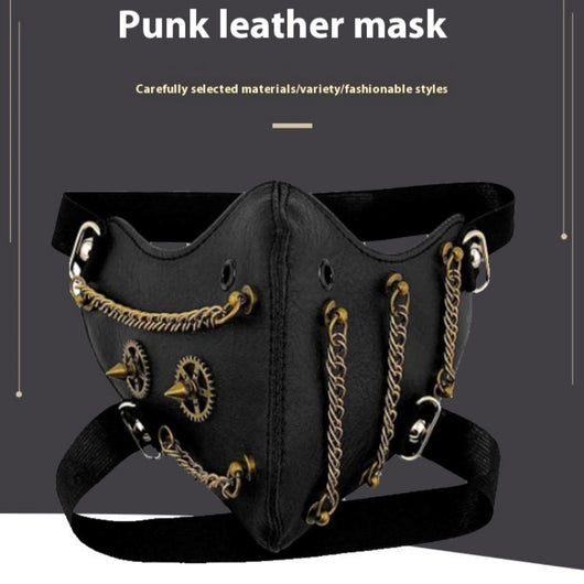 Máscara Steampunk Halloween con Cadena de Personalidad y Protección