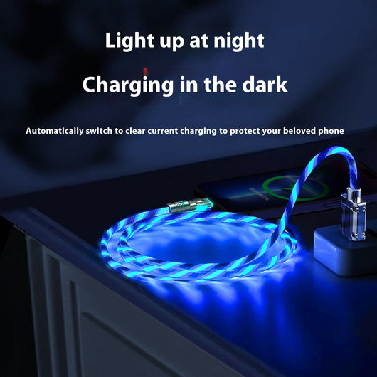 Cable de Carga Rápida con Luz Ambiental Colorida para Auto