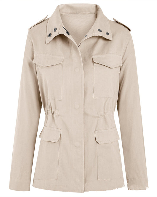 Chaqueta Casual para Mujer con Solapa y Cierre de Cremallera - Image 12