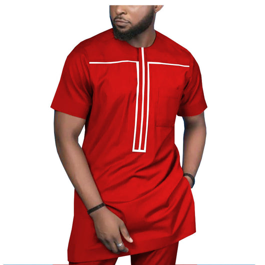Camisa Casual de Algodón Africano para Hombre - Image 32