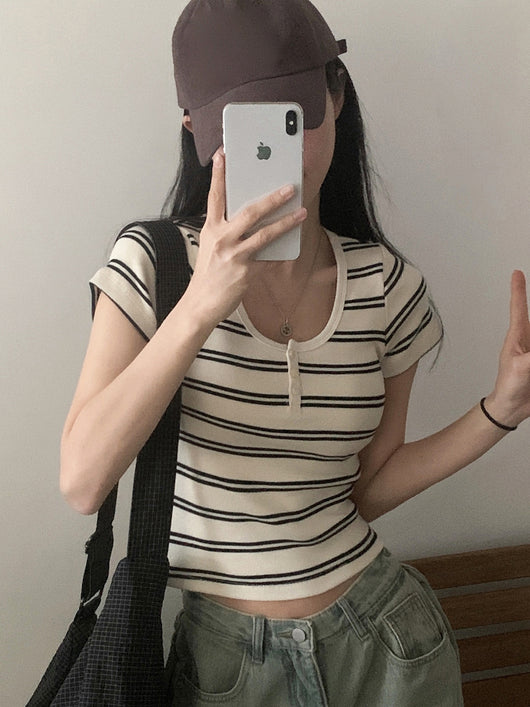 Blusa Coreana Elegante Ajustada para Chicas Modernas - Image 12