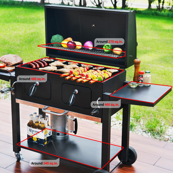 Asador de Carbón Portátil Plegable para Exterior