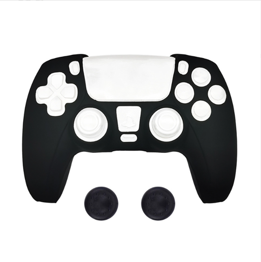 Blue silicone protective sleeve for a Sony PS5 game controller, featuring cutouts for buttons and joysticks. - Image 12