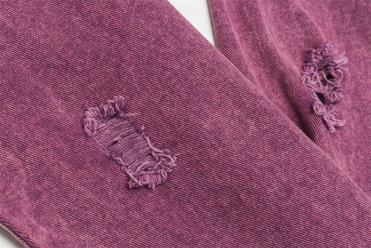 Sudadera Hoodie Denim Desgastada Estilo Punk con Capucha - Image 13