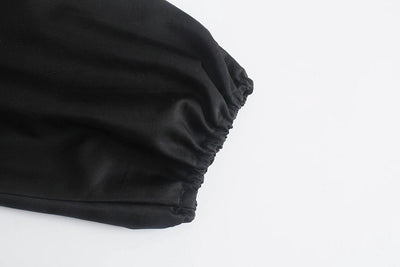 Vestido Corto de Manga Larga con Paneles Superpuestos - Image 12