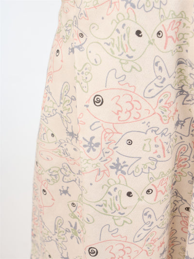 Pantalones Vaqueros Anchos Retro Americano Blanco con Estampado Graffiti para Mujer - Image 2