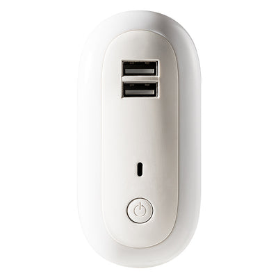 Lámpara Nocturna Ovalada con Puertos USB Duales, Control Remoto y Temporizador - Image 2