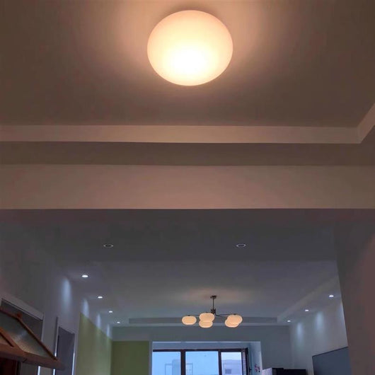 Lámpara de Pared Minimalista Blanca en Vidrio Estilo Hongo - Image 26