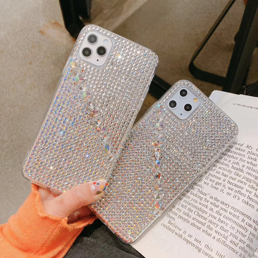 Funda Telefónica con Cristales de Diamante y Electroplata - Image 3