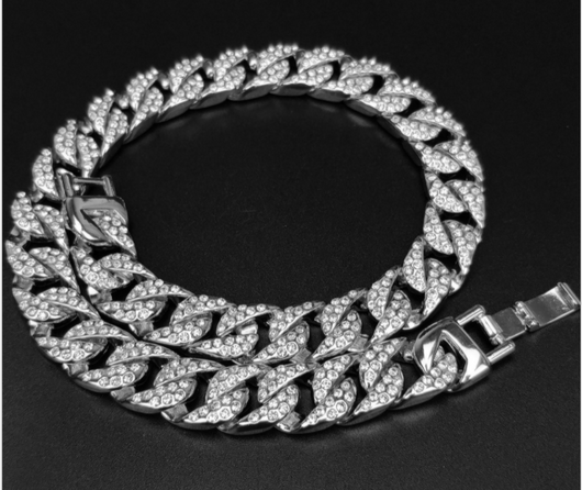 Pulsera Cubana para Hombre con Incrustaciones de Lujo - Image 4