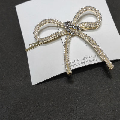 Pasador de Cabello con Lazo de Perlas y Diamantes - Image 10