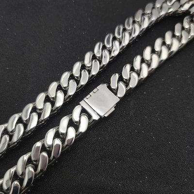 Cadena Cubana Tres Filas 15mm Chapada en Oro Real Hip Hop - Image 8