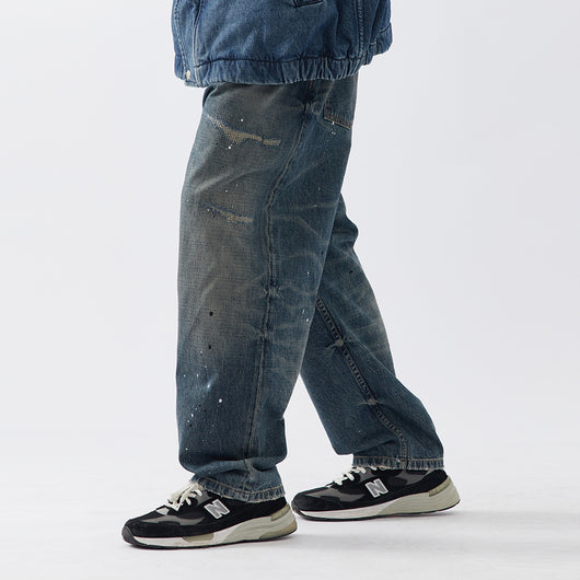 Jeans Anchos de Largo Completo Splash Ink para Hombre - Image 10