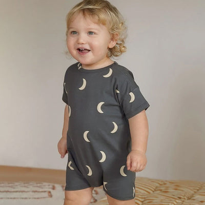 Pelele de Algodón para Bebé - Diseño Luna Torcida Verano - Image 10