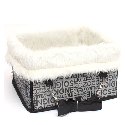 Double layer thickened waterproof dog car seat pad with grey camouflage exterior and plush cream-colored lining. - Image 3