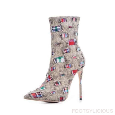 Botas de Tacón Alto en Denim - Estilo Europeo Americano Tallas Grandes para Mujer - Image 7