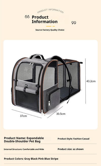 Bolsa Transportadora Extensible para Perros Pequeños con Ventilación - Image 11