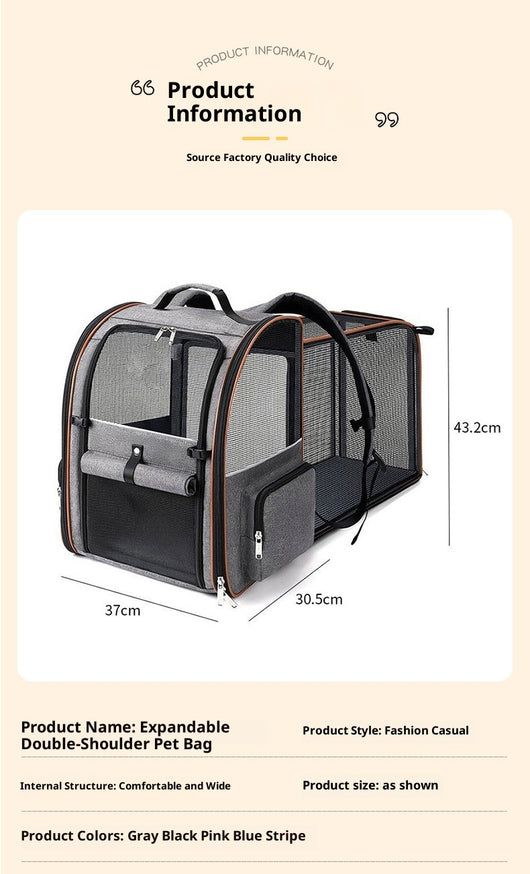 Bolsa Transportadora Extensible para Perros Pequeños con Ventilación - Image 11