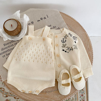 Suéter Infantil Tejido con Flores Bordadas - Image 8