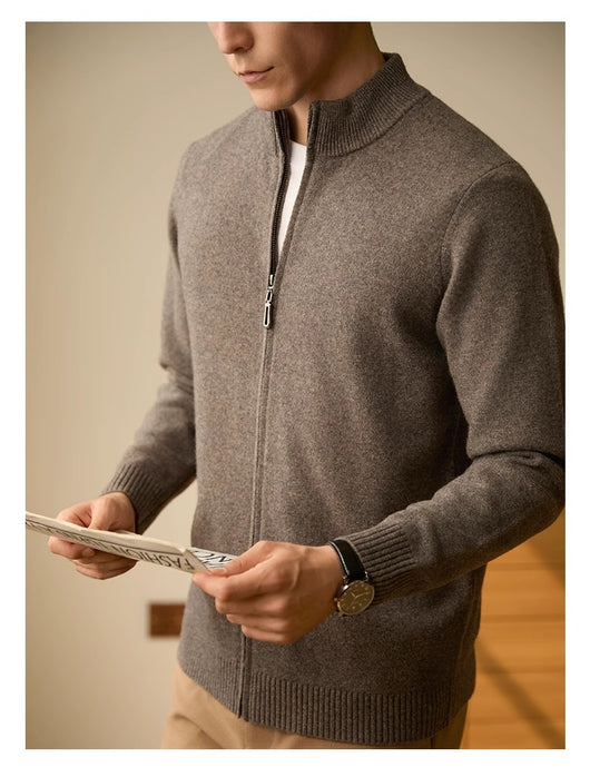 Cardigan con Cuello de Pie y Cierre de Cremallera para Hombre - Image 15