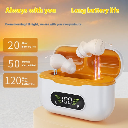 Amplificador de Sonido y Audífono CIC Recargable