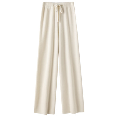 Pantalón Ancho de Lana Pura Cintura Media con Efecto Adelgazante - Image 3