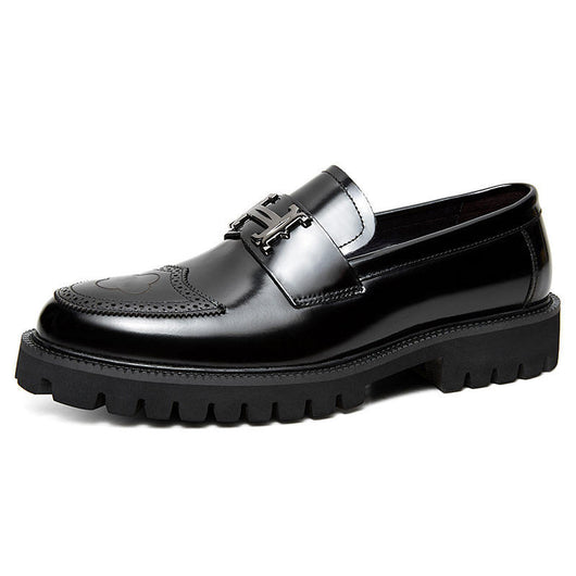 Zapatos de Cuero Artesanal con Detalles Texturizados para Hombre - Image 6