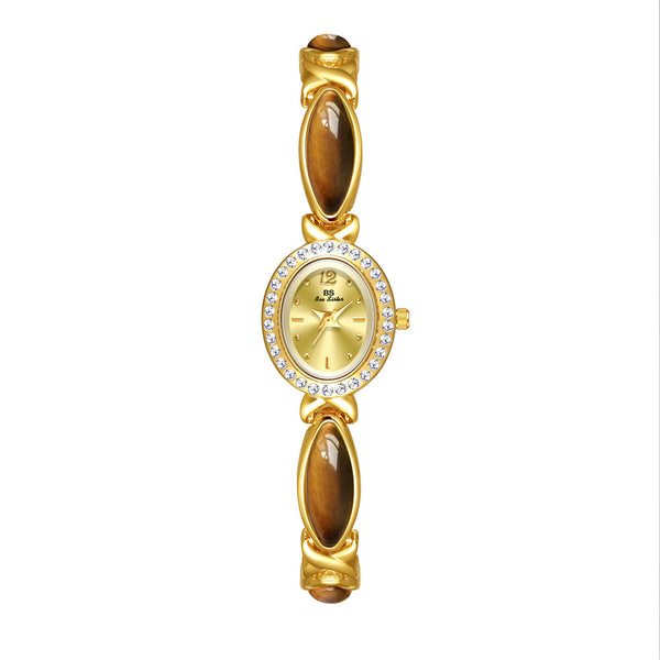 Reloj de Cadena Ojo de Tigre Natural - Diseño Vintage Clásico - Image 5