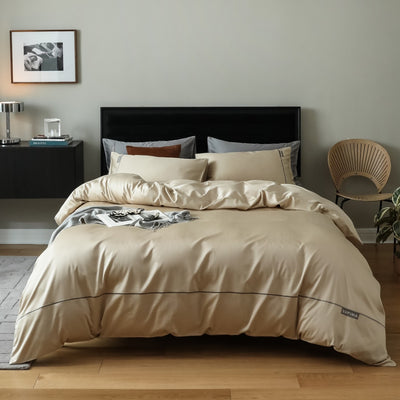 Juego de Sábanas Bordado de 4 Piezas - Comodidad y Estilo Simple - Image 9