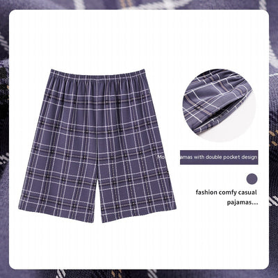 Pantalones Pijama Modal Hombre Verano Algodón Sueltos Casuales - Image 13