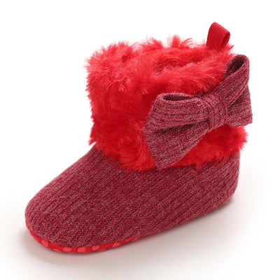Botitas de Nieve para Bebés 0-1 Años con Diseño de Moño Tejido - Image 19