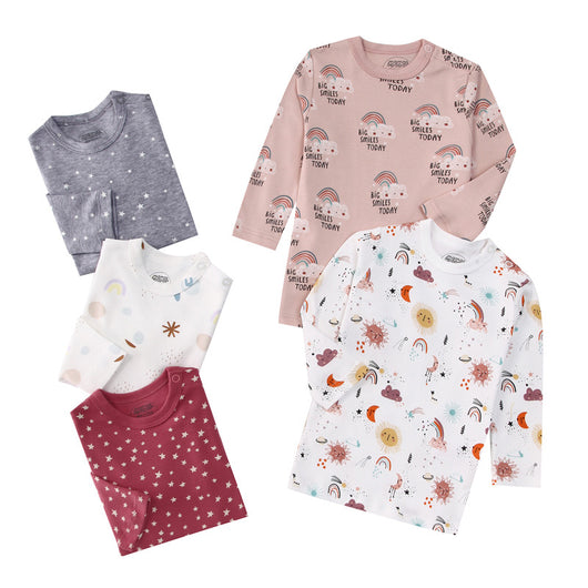Pack de 5 Camisetas Infantiles Manga Larga Estampado Otoño Multicolor - Image 32