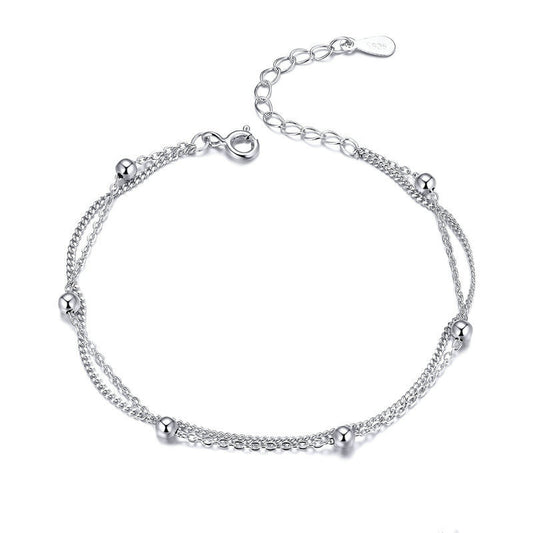 Pulsera de Plata Ajustable Plateada en Platino - Diseño Minimalista - Image 2